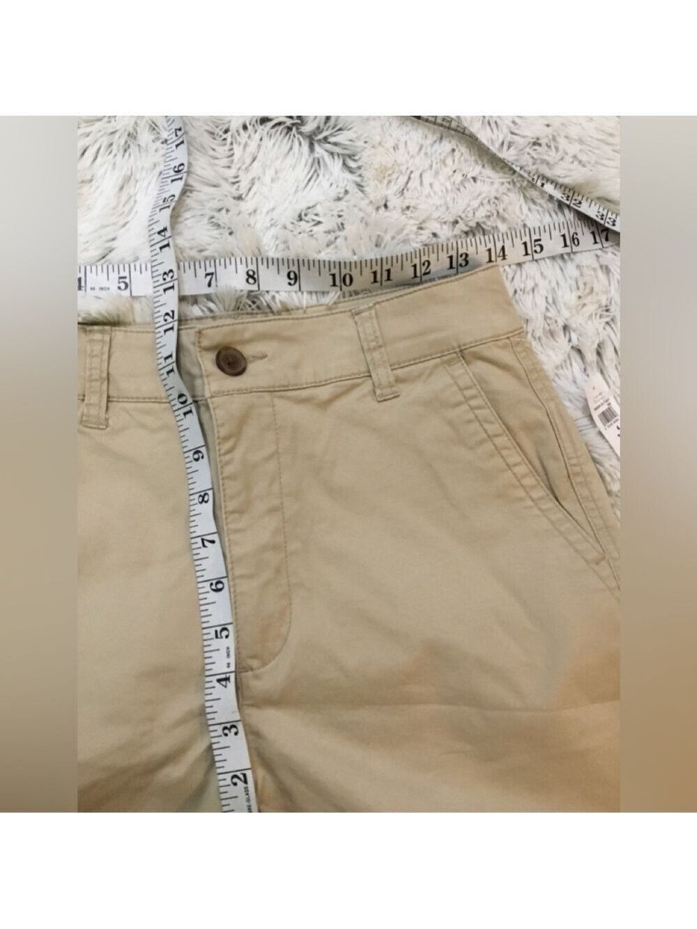 Gap girlfriend khaki button zipper closure shorts Womans size 4 Tall - Picture 6 of 9
